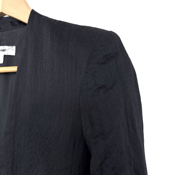 Helmut Lang Puckered Satin Smoking Tuxedo Jacket Womens 4 Classic Preppy Luxury - Picture 3 of 9